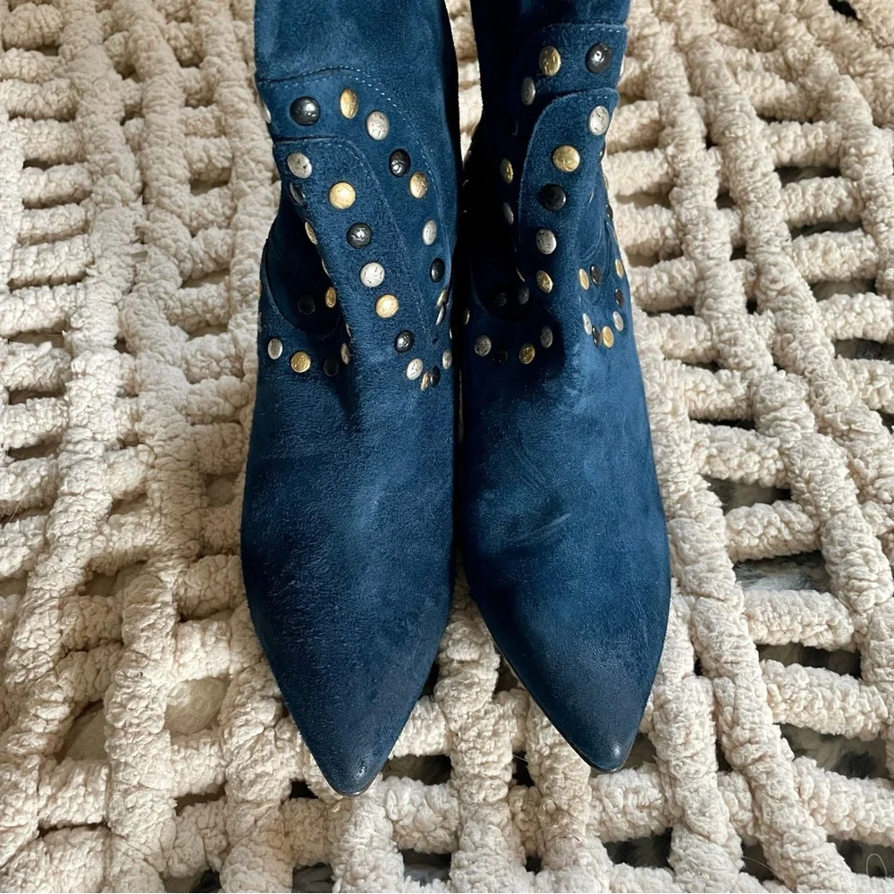 Free People Dakota Studded Heeled Boots in blue - Picture 5 of 6